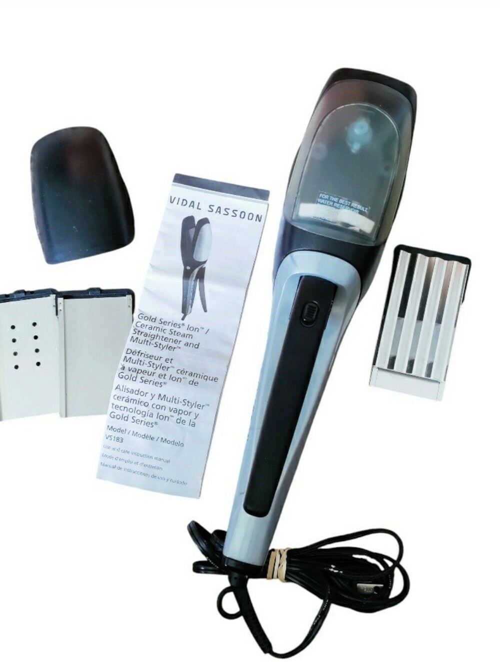 Vidal Sassoon Gold Series Ion Ceramic Steam Straightener Multi Styler NWOT